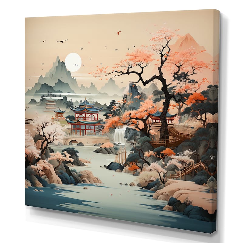 Designart "China Art Silk Road II" Chinese Wall Decor Bed Bath